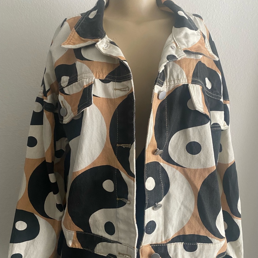 Peace sign Jean jacket